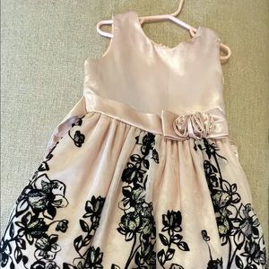 Light pink with black flower detail